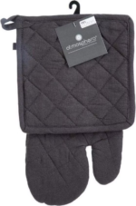 Guante Y Agarradera De Algodon Gris - Imagen 2