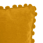 Cojin Decorativo Con Pompones 40X40Cm Amarillo - Imagen 2