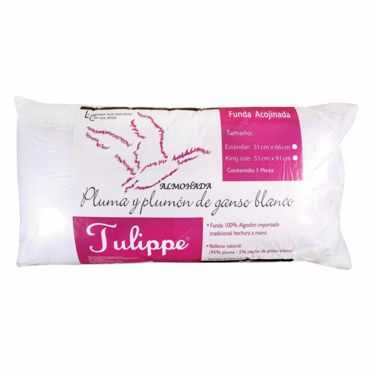 Almohada De Plumas ZOLLNER – 100% Algodón, Hipoalergénica, Lavable A 60° – Varias Tallas