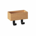 Perchero De Madera Con 2 Ganchos De Metal