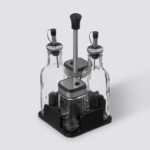 Juego De Aceitera Y Vinagrera De Vidrio