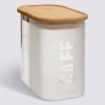 Contenedor Para Cafe De Vidrio 875Ml Beige