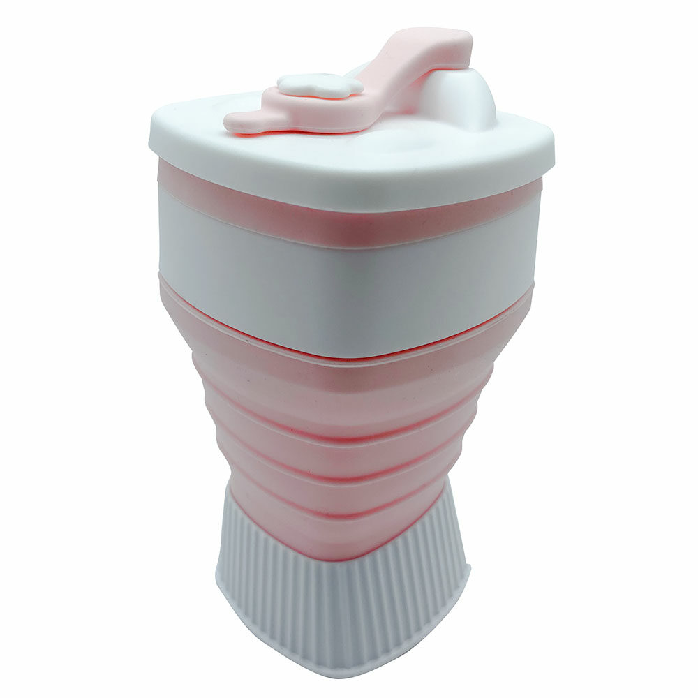Botella Para Agua Plegable De Silicona Meimia 300Ml Rosa