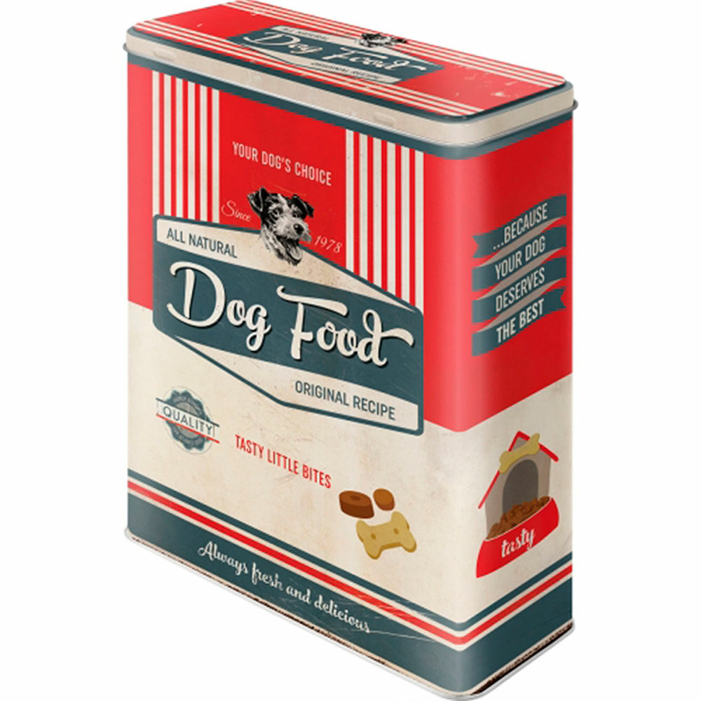 Caja de Metal XL Pfotenschild Dog Food