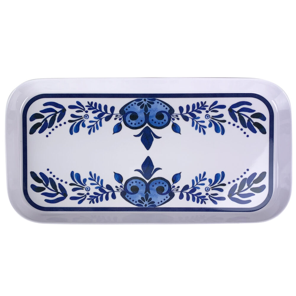 Charola de Servicio de Melamina-Tipo Talavera