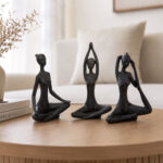 Figura decorativa Estatua Yoga Negro - Imagen 2