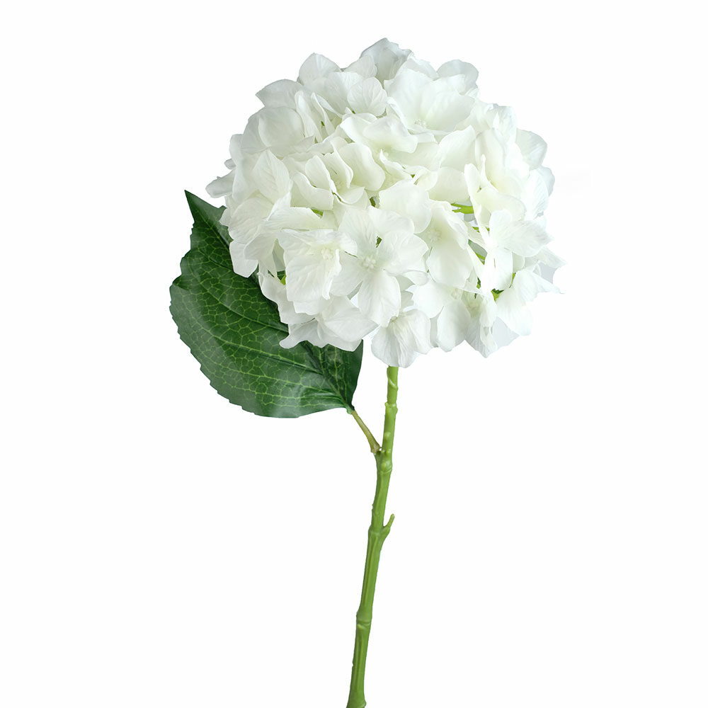 Follaje Con Flores Vd 74Cm Blanco
