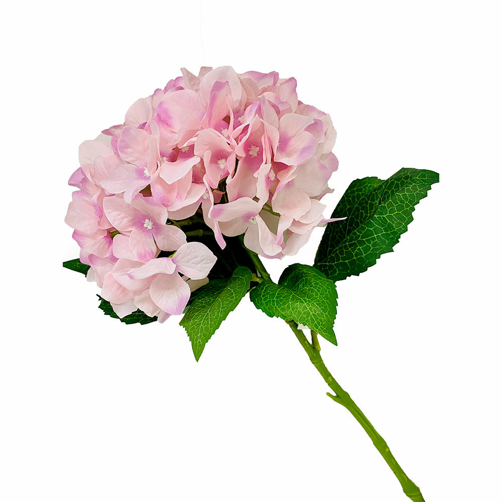 Follaje Con Flores Vd 74Cm Rosa Pastel
