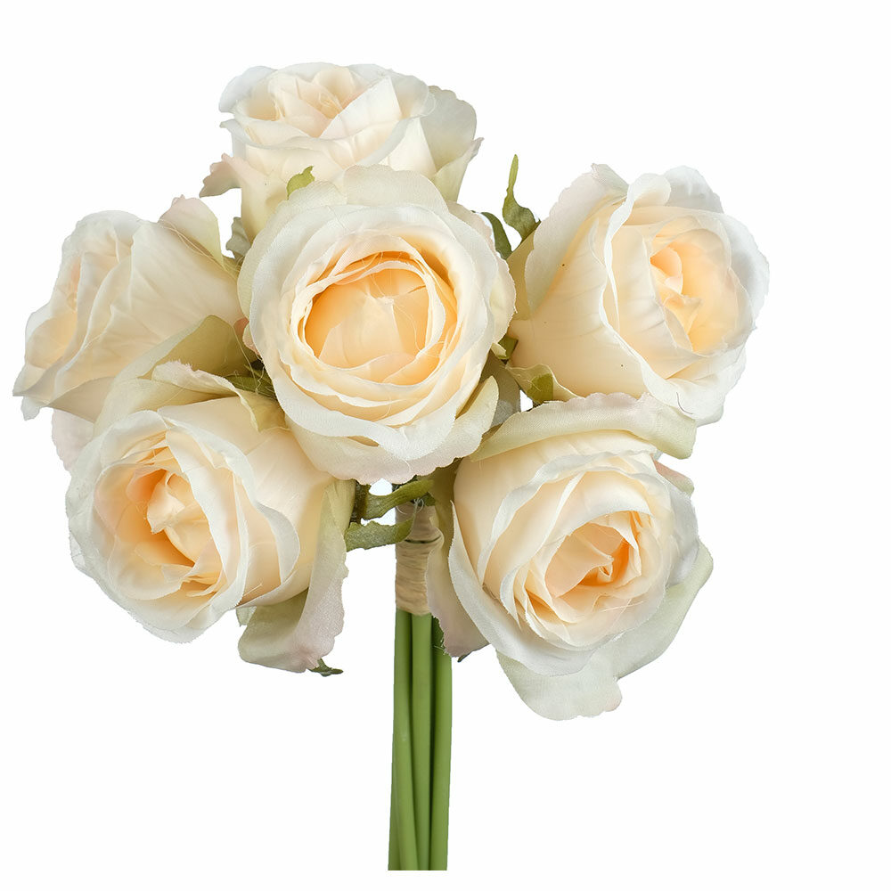 Ramo De Rosas (6 Flores) 30Cm Crema