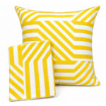 Funda para Cojín Decorativo Líneas Amarillo 45x45 cm - Imagen 3