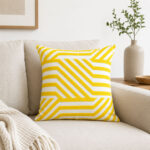 Funda para Cojín Decorativo Líneas Amarillo 45x45 cm - Imagen 4