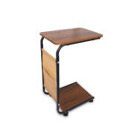 Mesa Auxiliar Rectangular 40X38.5X62 Cm De Madera Con Metal - Imagen 2