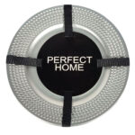 Juego de 5 Platos Base Glitter Plateado