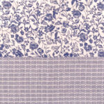 Juego de 4 Manteles Individuales con Estampado de Flores y Cuadros Azules - Imagen 4