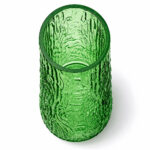 Florero de Vidrio con Relieves 5.4x14.9 cm Verde - Imagen 3