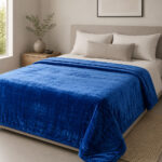 Cobertor de Borrega Smiling Navy Mat/Queen - Imagen 3