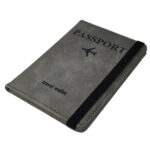 Porta Pasaporte Gris de Vinipiel
