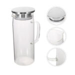 Jarra De Vidrio Con Tapa 1000 Ml 9X20 Cm - Imagen 3