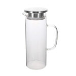 Jarra De Vidrio Con Tapa 1000 Ml 9X20 Cm