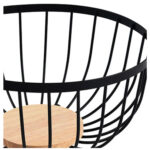 Frutero Redondo Negro 25X12.5Cm De Acero - Imagen 2