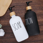 Juego De Dosificador De Vidrio Y Bambu 500 Ml - Imagen 2