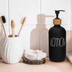 Juego De Dosificador De Vidrio Y Bambu 500 Ml - Imagen 4