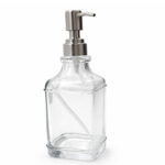 Dosificador De Vidrio Cuadrado Transparente 500 Ml