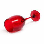 Copa De Vino Tinto Roja De Vidrio 350 Ml - Imagen 2