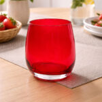 Vaso Old Fashion Rojo De Vidrio 350 Ml - Imagen 3