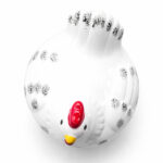 Canasta Para Huevos En Forma De Gallina Blanca De Ceramica Y Metal 16X19 Cm - Imagen 3