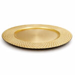 Plato Base Redondo De Plastico Dorado 33X33 Cm - Imagen 2