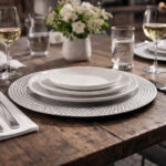 Plato Base Redondo De Plastico Plateado 33X33 Cm - Imagen 3