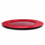 Plato Base Redondo De Plastico Rojo 33X33 Cm - Imagen 2
