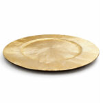 Plato Base Redondo De Plastico Dorado Craquelado 33X33 Cm - Imagen 2