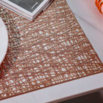 Mantel Individual Cuadrado Rosa Y Plateado 45X30 Cm - Imagen 4