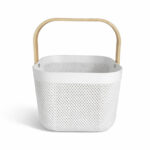 Organizador De Plastico Con Asa De Bamboo