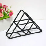 Servilletero Triangulo De Metal Negro 17X11 Cm - Imagen 3