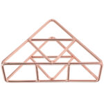 Servilletero Triangulo De Metal Rosa 17X11 Cm - Imagen 3