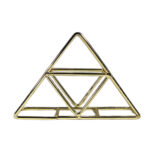 Servilletero Triangular de Metal Dorado