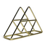 Servilletero Triangular de Metal Dorado - Imagen 3