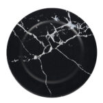 Juego de 5 Platos Base Negro Craquelado