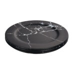 Juego de 5 Platos Base Negro Craquelado - Imagen 2