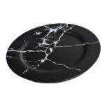 Juego de 5 Platos Base Negro Craquelado - Imagen 3
