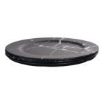 Juego de 5 Platos Base Negro Craquelado - Imagen 4