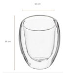 Juego De 2 Tazas Doble Pared De Vidrio - Imagen 2