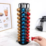 Soporte Para 40 Capsulas De Café Giratoria Negra - Imagen 5