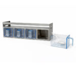 Organizador Con 4 Organizadores 34X13X10 Cm  De Acero Inoxidable - Imagen 3