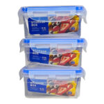 Set de 3 Piezas Contenedor Cuadrado con Tapa 200 ml - Imagen 3