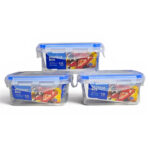 Set de 3 Piezas Contenedor Cuadrado con Tapa 200 ml - Imagen 4