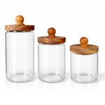 Contenedor De Almacenamiento Con Tapa De Bamboo 500Ml